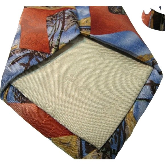 Tommy Bahama Men's Neck Tie Silk Hand Made - Picture 4 of 4